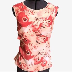 Pink floral blouse